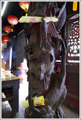 Rolled papers in a pillar, Kuan Yin Teng (Temple of the Goddess of Mercy).