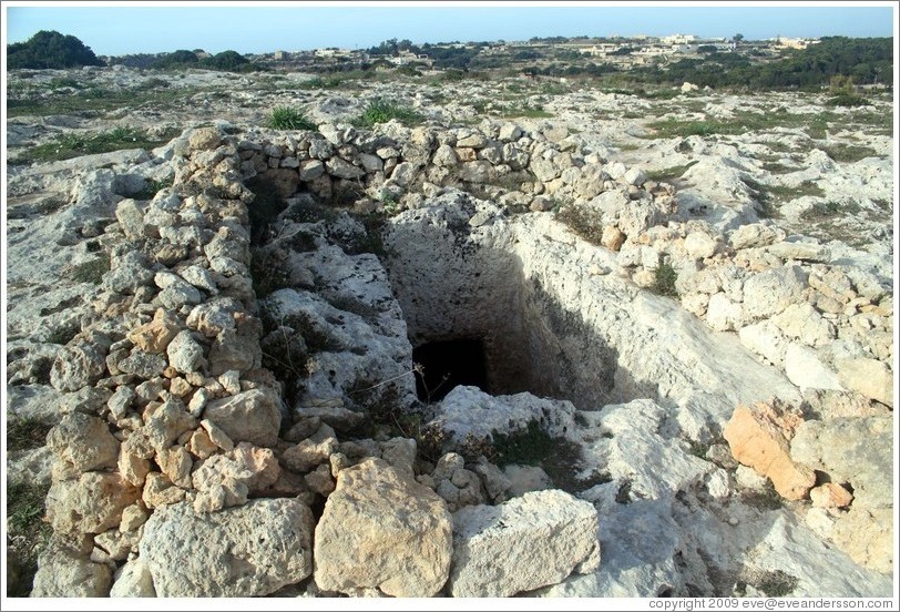 Grave, at the site of the Clapham Junction cart ruts.