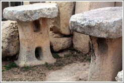 Altars at &#294;a&#289;ar Qim, a 14th century BC megalithic temple complex.