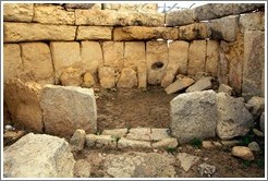 Apse of &#294;a&#289;ar Qim, a 14th century BC megalithic temple complex.