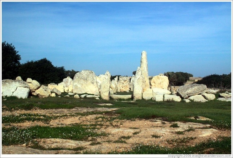 West temple at &#294;a&#289;ar Qim, a 14th century BC megalithic temple complex.
