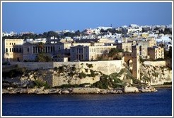 Kalkara, viewed from the British Hotel, Valletta.