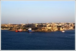 Kalkara, viewed from the British Hotel, Valletta.
