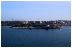 Kalkara, viewed from the Lower Barakka Gardens, Valletta.