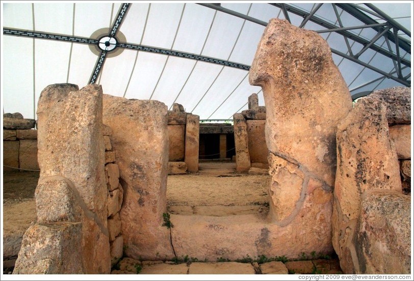 Mnajdra, a megalithic temple complex.