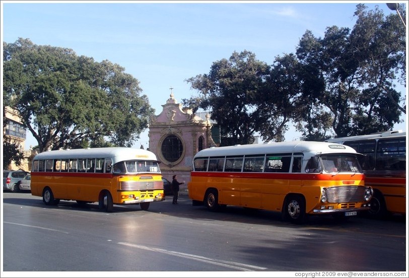 Maltese busses, Pjazza tas-Saqqajja (Saqqajja Square).