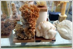 Calcite from Malta, geology exhibit, St. Agatha's Catacombs.