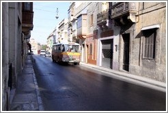 Maltese bus on Triq &#288;or&#289; Borg Olivier (George Borg Olivier Street).