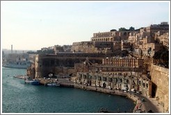 View of Valletta waterfront from Lower Barakka Gardens (Il-Barrakka t'Isfel).