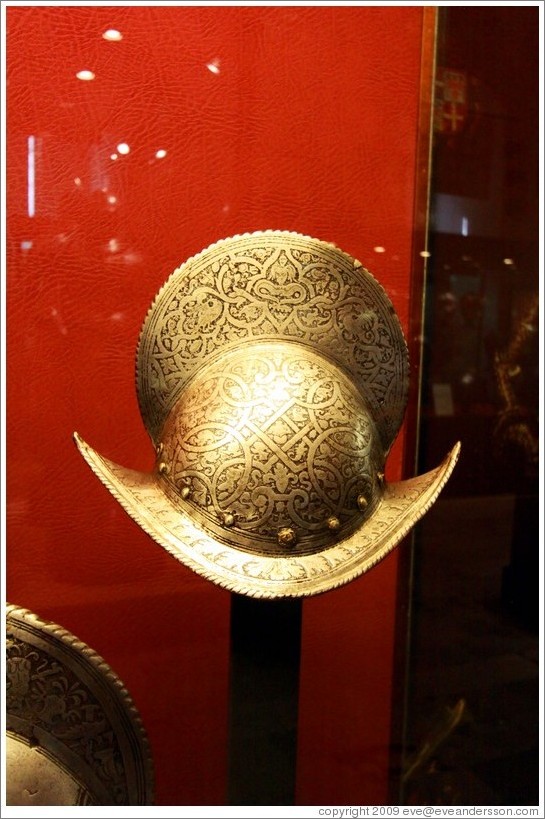 Comb Morion, a type of military helmet, Palace of the Grand Master.