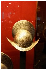 Comb Morion, a type of military helmet, Palace of the Grand Master.