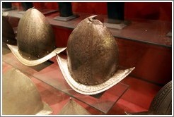 Peaked Morions, a type of military helmet, Palace of the Grand Master.