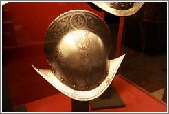 Comb Morion, a type of military helmet, Palace of the Grand Master.