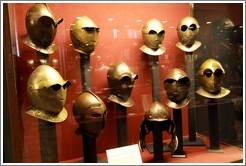 Savoyard style close helmets, c 1600-30, Palace of the Grand Master.