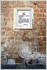 Plaque from Buckingham Palace, awarding the George Cross to honor the people of Malta, April 15, 1942.  Palace of the Grand Master.