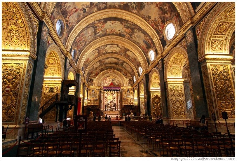 Nave, St. Johns Co-Cathedral (Kon-Katidral ta' San &#288;wann).