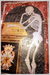 Floor decoration containing a skeleton, St. Johns Co-Cathedral (Kon-Katidral ta' San &#288;wann).