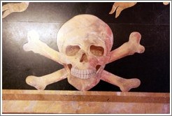 Floor decoration containing a skull and crossbones, St. Johns Co-Cathedral (Kon-Katidral ta' San &#288;wann).