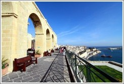 Upper Barrakka Gardens (Il-Barrakka ta' Fuq), with a view over the Grand Harbour.