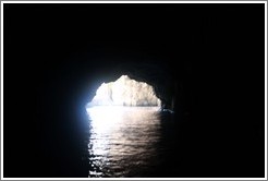 Looking out from within the Blue Grotto.