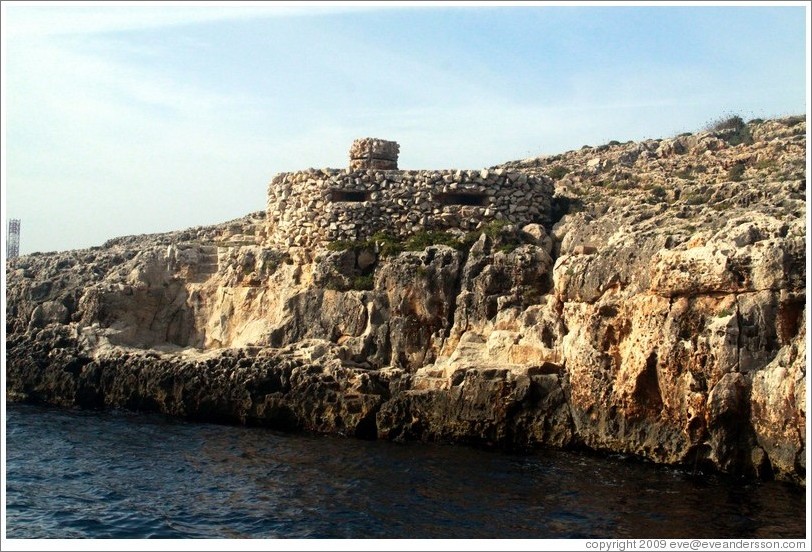 Stone military pillbox.