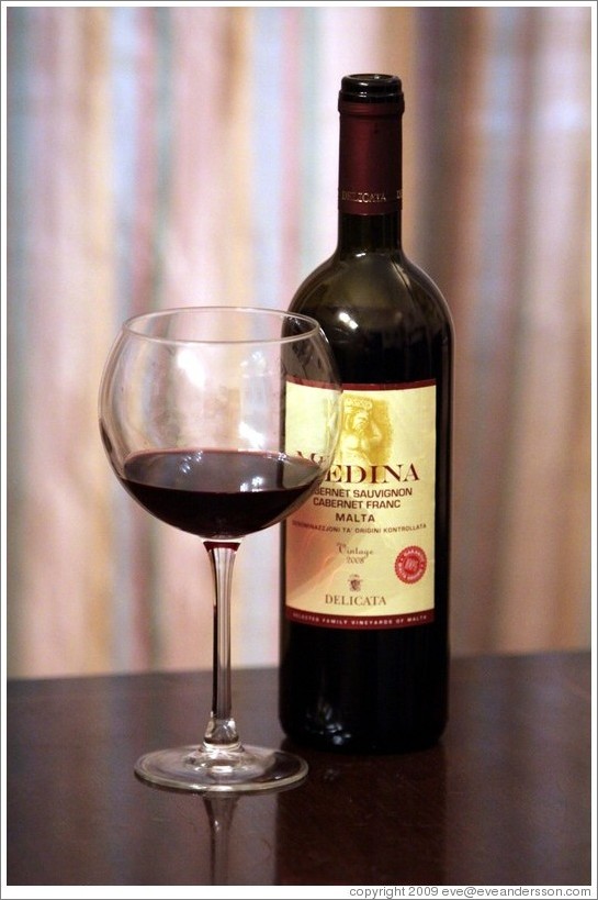 Medina, cabernet sauvignon and cabernet franc, Emmanuel Delicata Winemaker, 2008, Malta.