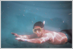 Jin underwater.