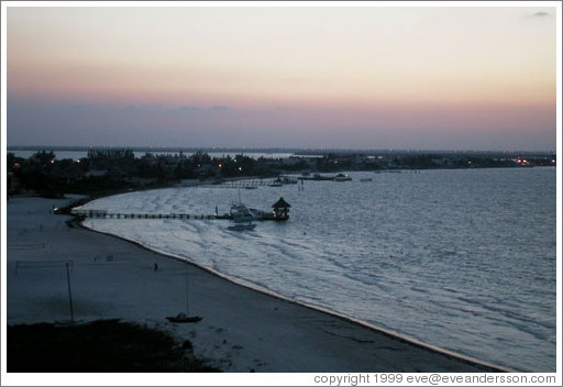 The view of the coastline from our hotel room balcony.