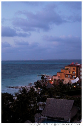 A neighboring hotel as viewed from our hotel room balcony.