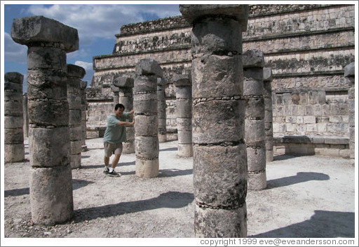 Jin attempts to play dominoes with the gods. Chichen Itza.
