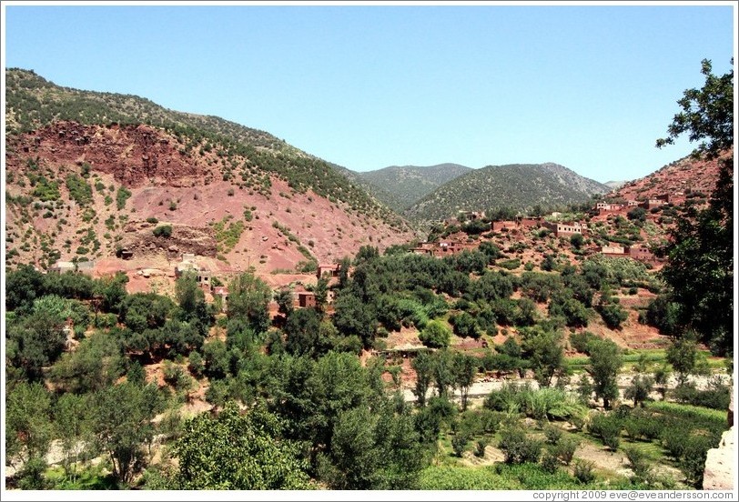 Berber Village in the red Atlas Mountains.