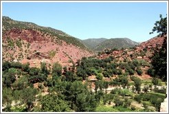 Berber Village in the red Atlas Mountains.