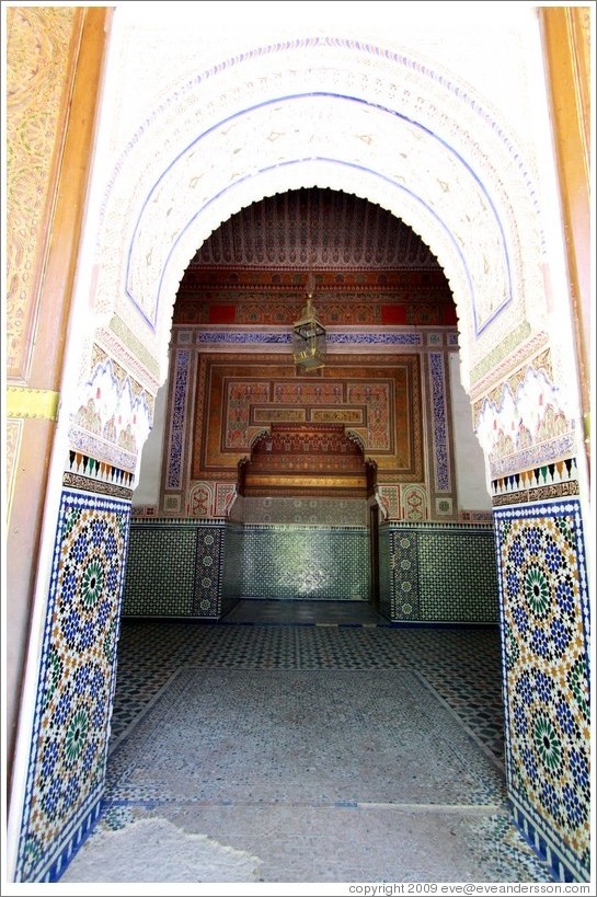 Doorway near the Grand Riad, Bahia Palace.