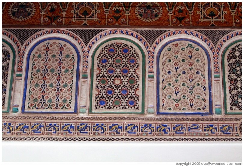 Wall pattern, Bahia Palace.