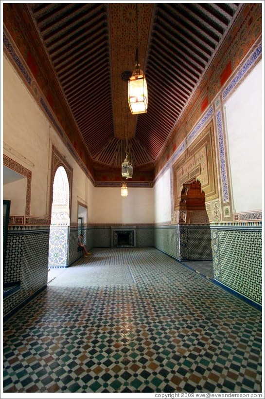 Room off of Le Grand Riad, Bahia Palace.