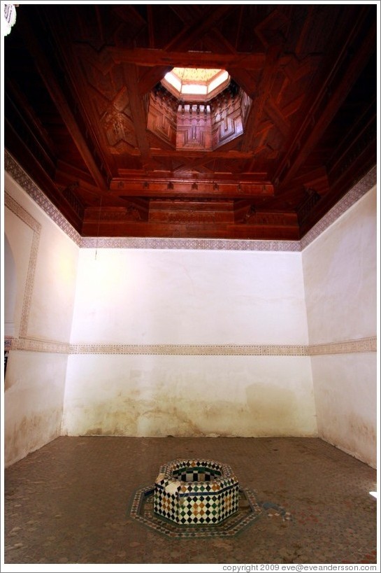 Room off of Le Grand Riad, Bahia Palace.