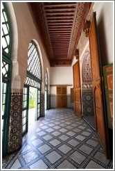 Room off of Le Grand Riad, Bahia Palace.