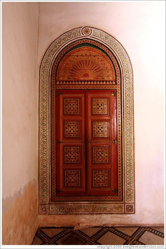 Shutters near La Grande Cour, Bahia Palace.