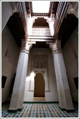 Salle d'ablution, student chambers, Ben Youssef Medersa.