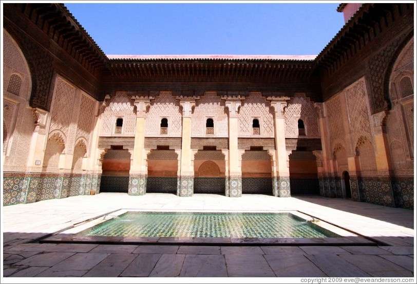 Courtyard, Ben Youssef Medersa.