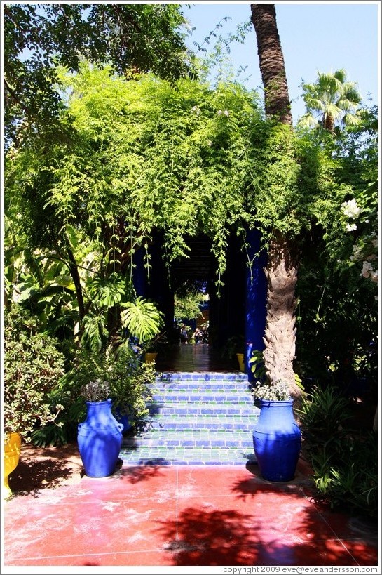 Covered walkway, Jardin Majorelle.