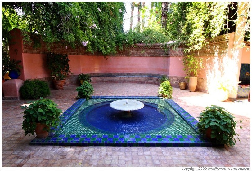 Fountain near entrance, Jardin Majorelle.