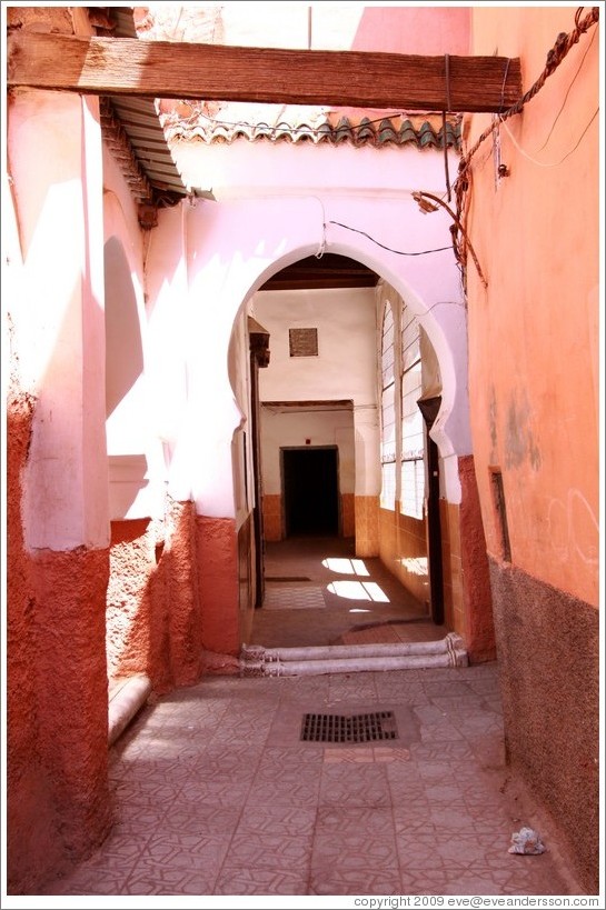 Doorway leading to a mosque in the Medina.