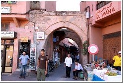 Entrance to Rue Riad Zitoun El Kedim from  Jemaa el Fna.