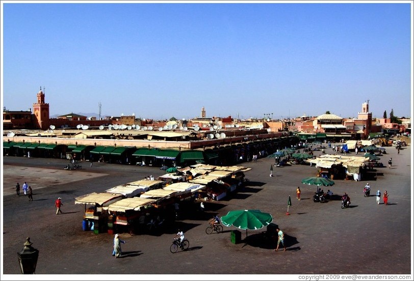 Jemaa el Fna, viewed from Caf?lacier. 
