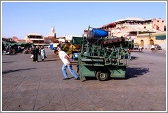 Man with cart, Jemaa el Fna.