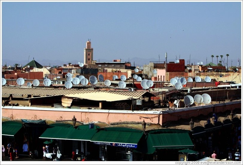 Satellite dishes, Jemaa el Fna.