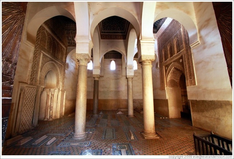Room with columns, Saadiens Tombs.