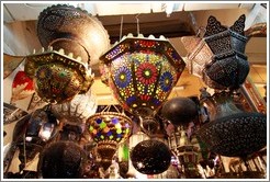 Lamps for sale in the souks.