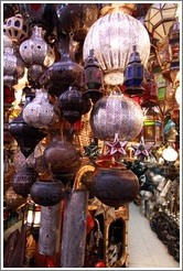 Lamps for sale in the souks.